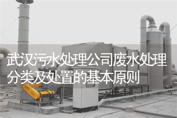 武汉污水处理公司废水处理分类及处置的基本原则